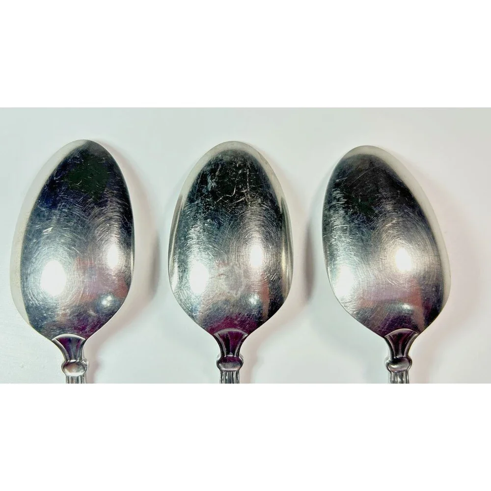 Oneida USA Unity Stainless Flatware Pieces ~ 3 Place/Soup Spoons A